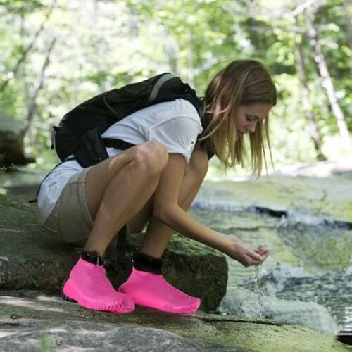 SML Silicone Waterproof Shoe Cover Outdoor Mountaineering Protection Shoes Children Adult Shoe Cover