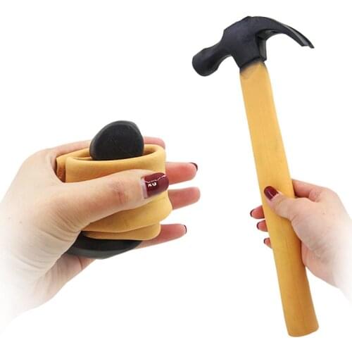 The Super Latex Rubber Fake Hammer Trick,Crazy Hammer Magic Tricks,Appearing/Vanishing,Stage,Gimmick,Accessories,Comedy