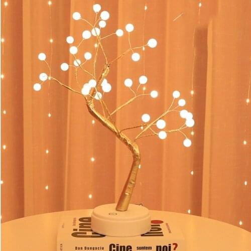 LED Night Light Mini Christmas Tree Copper Wire Garland Lamp For Home Kids Bedroom Decor Fairy Lights Luminary Holiday lighting