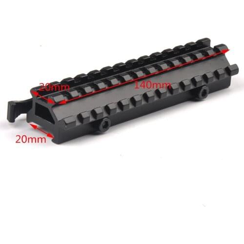 Tactical Riser Mount Quick Detach Double Rail 20mm Standard Picatinny Rail Fit for Hunting Rifle Airsoft of Gun Accessories