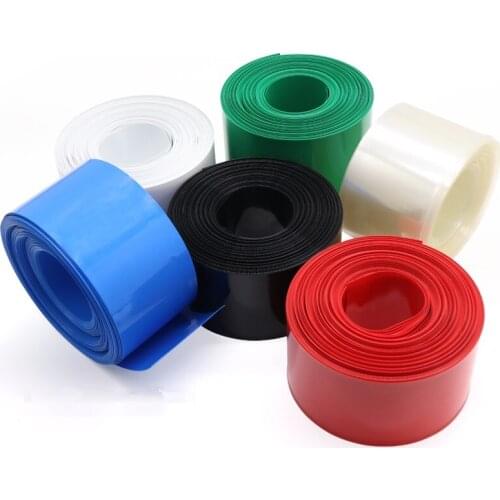 PVC Heat Shrink Tubing Width 80mm Diameter 50mm ( for batteries wrap ) -3/5/10 Meters