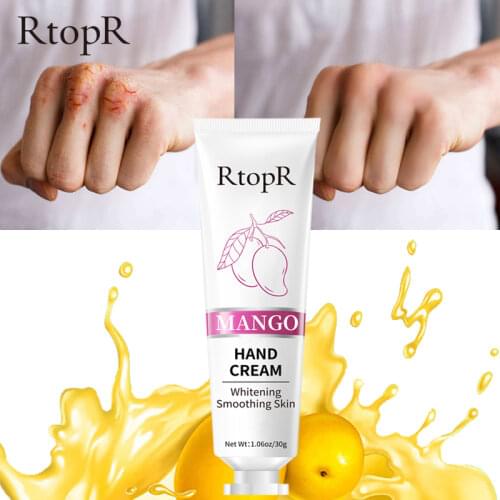 RtopR World premiere Mango Bright Moisturizing Liquid High Quality Skin Hand Whitening Face Care Anti-aging Serum Hand Cream
