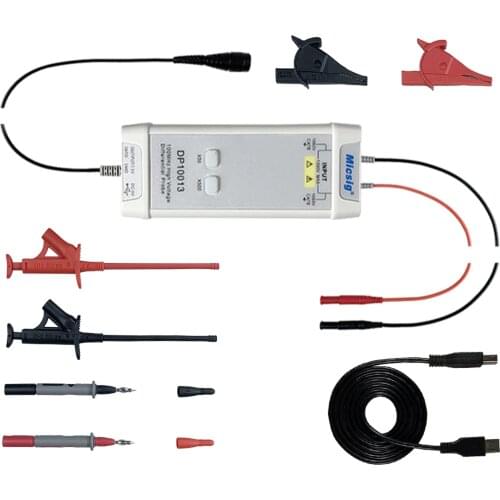 High Voltage Differential Probe Micsig DP10013 Oscilloscope Probe 1300V 100MHz 3.5ns Rise Time 50X/500X Attenuation Rate