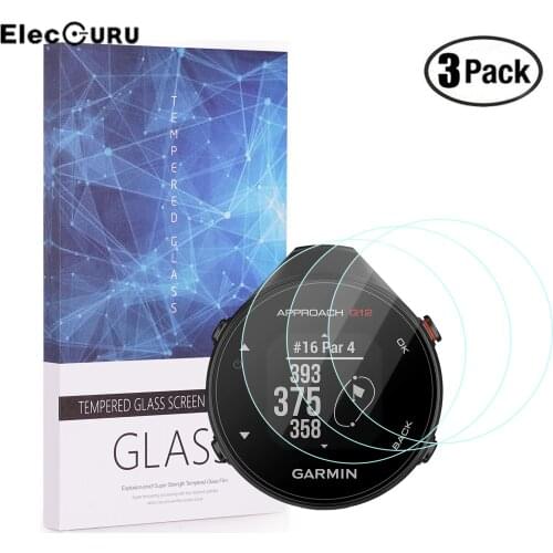 3 Pack for Garmin Approach G12 Smartwatch Tempered Glass Screen Protector 9H Protective Film Scratch Resistant Anti-Shatter