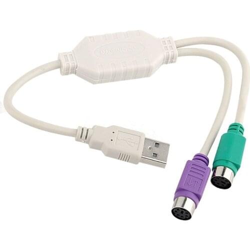1pcs Hot Sale USB Male to 6Pin 6 Pin PS2 for PS/2 Female Extension Cable Y Splitter Adapter Connector Keyboard Mouse Scanner