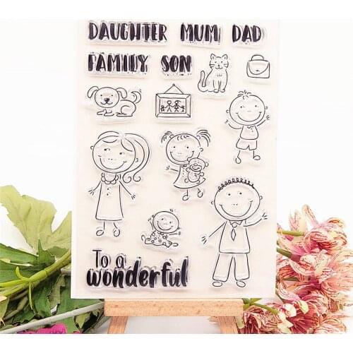 10.5*15CM Boy Transparent Clear Stamps / Silicone Seals Roller Stamp For DIY Scrapbooking Photo Album/Card Making