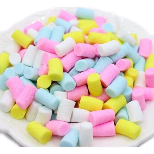20pcs Pastel Colors Polymer Clay Candy tube Resin Resin Cabochons 3D Food Clay Charm Pendant Beading Material Bow Center DIY