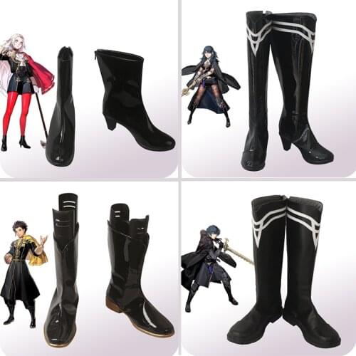2020 High Boots Anime Claude von Regan Cosplay Halloween Costume Adult Fire Emblem Three Houses Faux Leather Female Male Shoes
