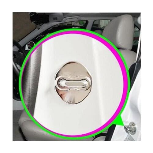 4pcs/set Car styling Door lock buckle waterproof Protector Cover for Mitsubishi ASX Pajero Outlander Lancer EX Galant Eclipse