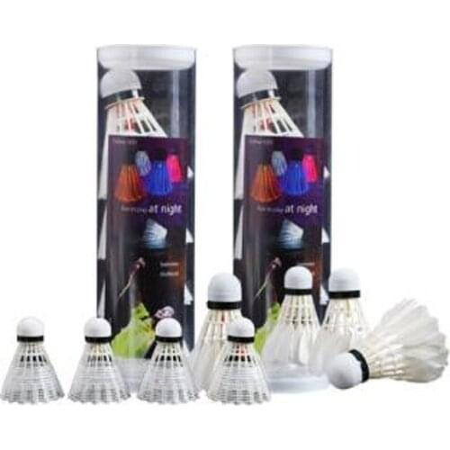 4pcs Dark Night Colorful LED Lighting Sport Badminton Light Spot Shuttle cock Ball Accessories shuttlecock Lighting Badminton