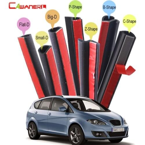 Cawanerl Car Seal Strip Kit Weatherstrip Waterproof Rubber Sealing Seal Edge Trim Sound Control For Seat Altea Exeo Mii
