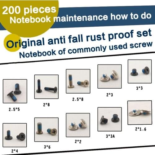 Free Shipping 200pcs/Set Assorted Replacement Screws for Laptop