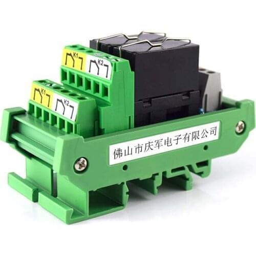 2-way relay dual-group module industrial grade module PLC control relay 24V can be customized