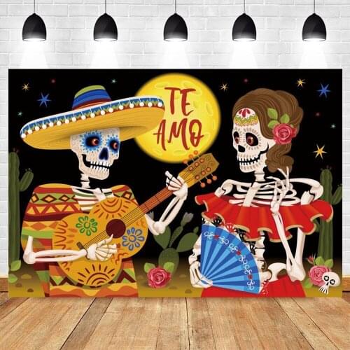 Yeele Mexican Festival Day Of The Dead Backdrop Photozone Portrait Party Decor Background Photography Birthday For Photo Studio