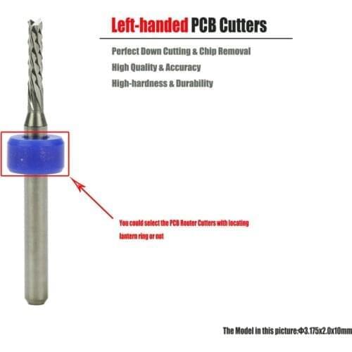 2.0mm Left Handed CNC PCB Endmill Cutter Dremel Router Bits Tungsten Carbide Printed Circuit Board Micro Drilling Milling Tool