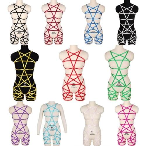 Body Party Club Wear Garter Suit Sexy Harness Fashion Erotic Lingerie Goth Womens Underwear Bra Sexy Lingerie Stocking Belt
