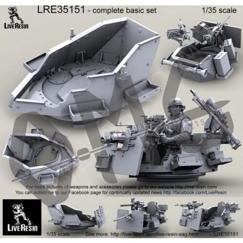 Live Resin LRE-35151 1/35 US Army M4 carbine Easy Kit, you can assemble 20 different carbine variations using just 9 parts