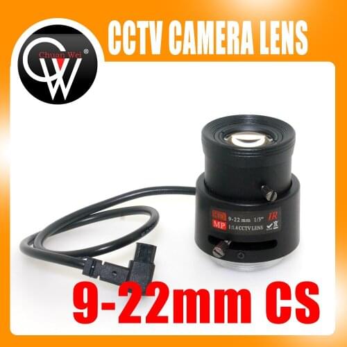 MP HD 9-22mm 1/3" Varifocal Auto Iris IR lens CS for Surveillance CCD CCTV Camera