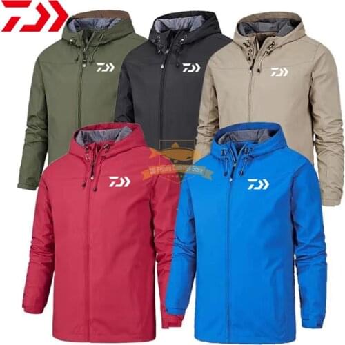 2021 Daiwa Men Fishing Jacket Outdoor Travel Sport Fishing Clothes Windproof Waterproof Hooded Mountaineering Fishing Jacket