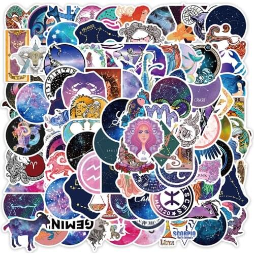 10/30/50/100PCS Cool Galaxy Style Constellation Graffiti Stickers DIY Motorcycle Travel Luggage Skateboard Decal Sticker Kid Toy