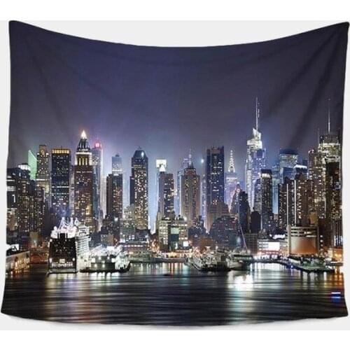 City Skyline Tapestry Wall Hanging Tapestry