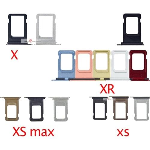 New For iPhone X XR XS MAX Single and double Mobile Phone SIM Card Tray Holder Slot Replacement