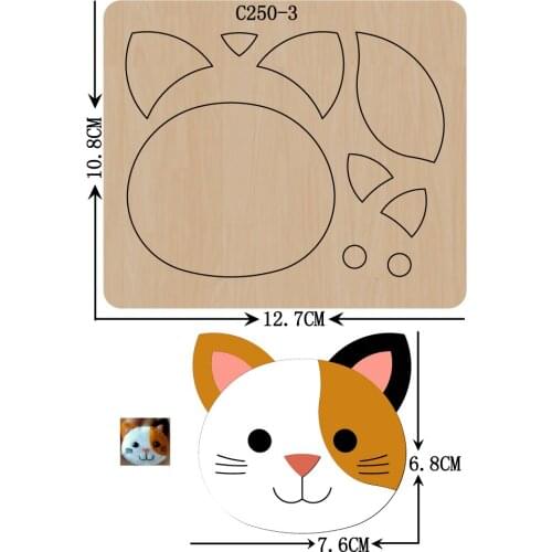 New Cat Wooden die Scrapbooking C-250-3 Cutting Dies