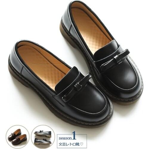 2019 New Japanese Style Vintage College Student Shoes JK Uniform Shoes Girls Cosplay Lolita Shoes Platform Shoes Size 35-40