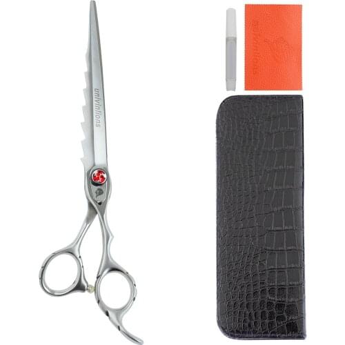 Univinlions 7.5 Inch Pet Shears Professional Straight Scissors For Dog Grooming Home Groomer Cutting Shears Tijeras Perro Clips