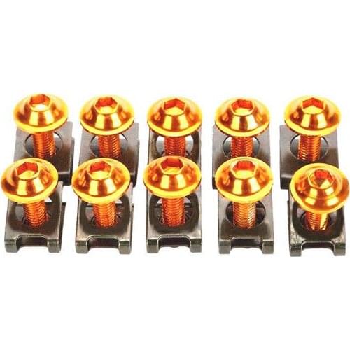Orange 6mm Fairing Body Work Bolt Kit Screw Spire Speed Fastener Clip Nut GSXR