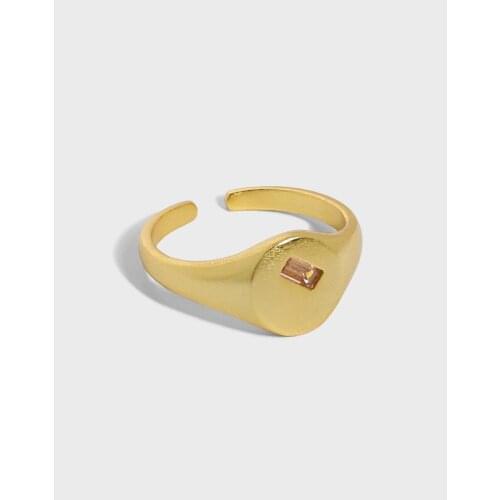 Authentic 925 Sterling Silver Fine Jewelry Square Green emerald /Pink quartz Round Ring C-596