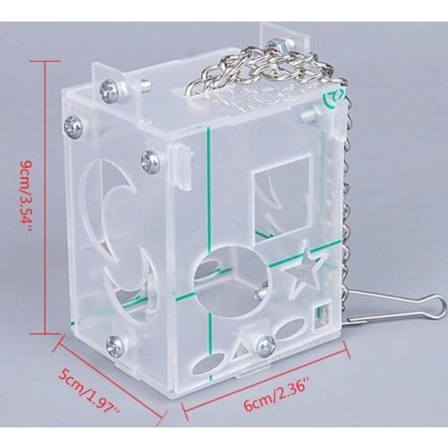 Parrot Creative Foraging Toy Feeder Bird Intelligence Training Cage Acrylic Box