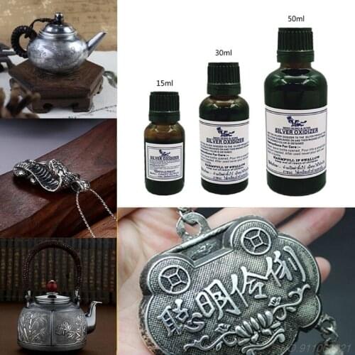 Silver Oxidizer SolutionSterling Blacken Gel Vintage Black Oxidized Jewelry Making Antique Liquid Extended Life Patina Wholesale