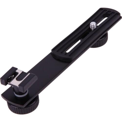 Double-headed Stand Camera Flash Bracket Hot Shoe Arm Bracket Tripod Stand Holder For DSLR SLR DV flash 1/4" Screw Tripod