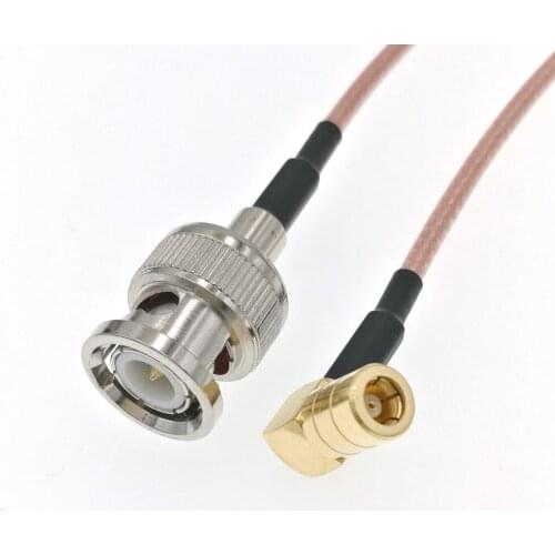 SMB Female Right Angle To BNC Male Straight Pigtail Cable RG316 20CM 8" RF Coaxial Cable