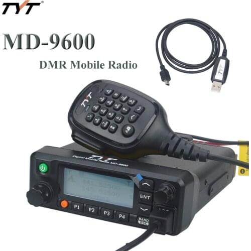 TYT MD-9600 DMR MOIBLE RADIO UHF/VHF Dual band 136-174MHz & 400-480MHz 50watt 1000Ch mobile transceiver with record function