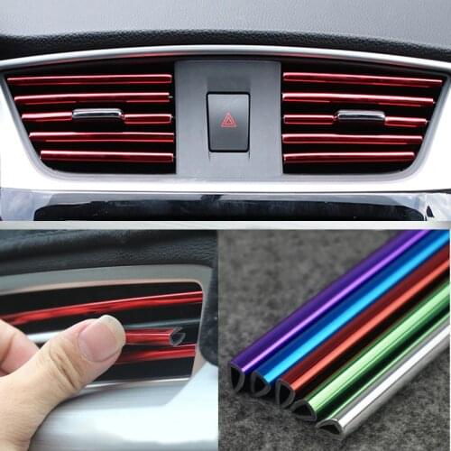 U Shape DIY Car-styling Interior Air Vent Grille Outlet Decoration Strip For Chevrolet Cruze Orlando Lacetti Malibu Volt Camaro