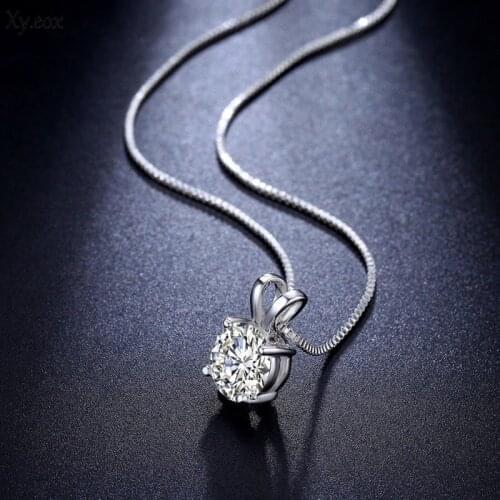 Vintage Round Diamond Fashion Charm Jewelry Solitaire Pendant Necklace