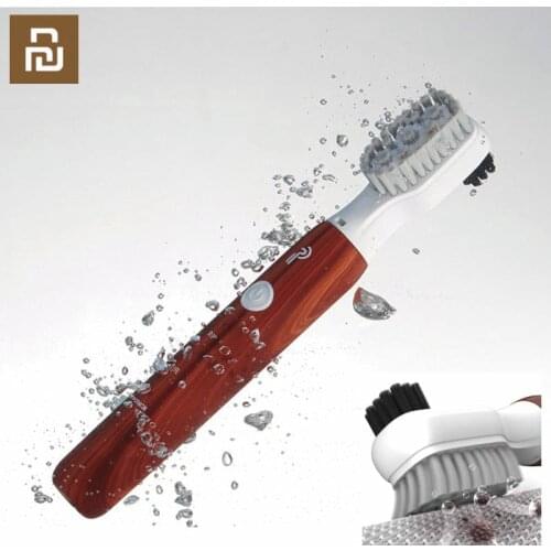 Youpin PULIN Sonic Vibration Electric Shoes Brush IPX7 Waterproof USB Rechargeable Shoes Double Bristles Wood Cleaning Brush