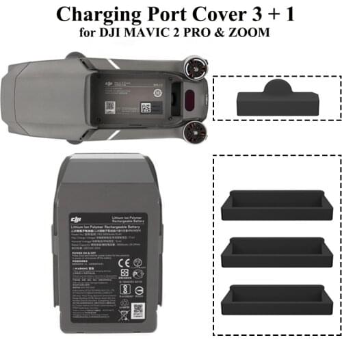 Battery Charging Port Protector & Drone Body Silicone Cover Cap Dust-proof Plug for DJI MAVIC 2 Pro/MAVIC 2 Zoom
