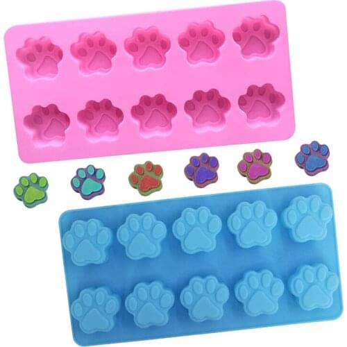 10 Cavity Silicone molds Cat Claw shape chocolate fudge mold For DIY Homemade Dessert for Children