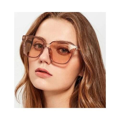2019 Square Plastic HD Sunglasses Women/Men Transparent Eyeglasses Classic Vintage Outdoor Oculos De Sol Gafas UV400