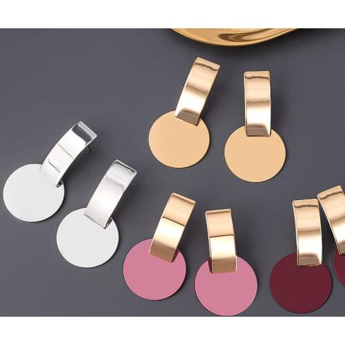 2020 New Fashion Acrylic Dangle Hanging Earrings for Women Statement Korean Drop Vintage Color Female Earrings Brinco Jewelry