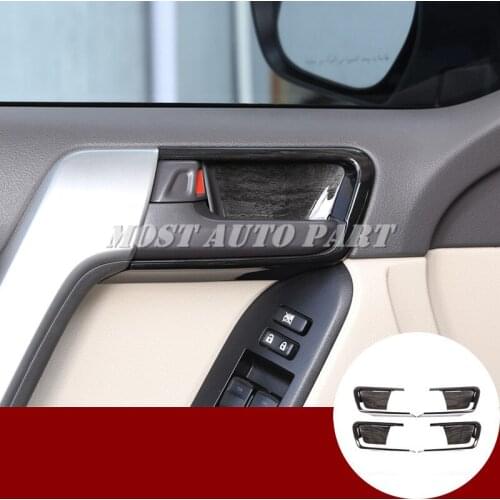 Black Car Door Handle Bowl Trim Cover 4pcs For Toyota Prado FJ150 2010-2019 Car accesories interior Car decoration