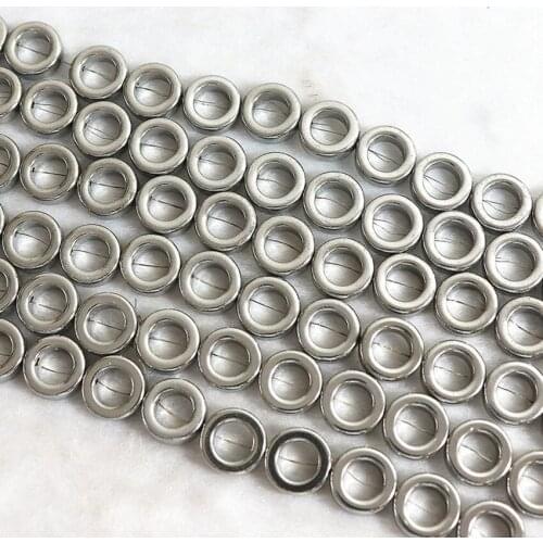 5 style natural stone nomagnetic hematite circle star abacus heart loose beads silver-color jewelry findings 15inch B211