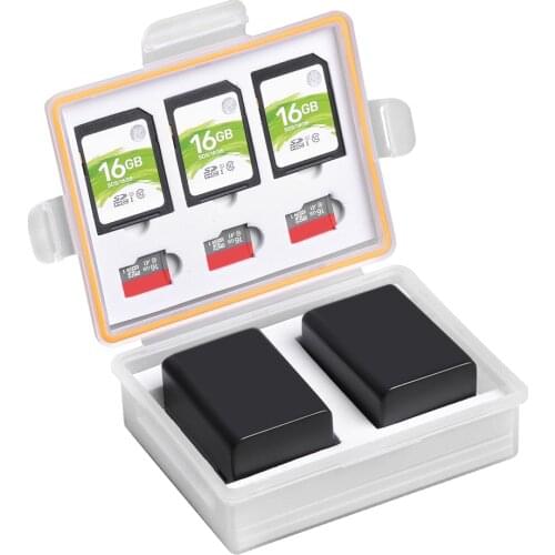 Camera Battery Box Storage SD TF Memory Card Case for Sony NP-FW50 NP-FV50 Canon LP-E17 LP-E12 NB-2L Fuij NP-W126 Batteries