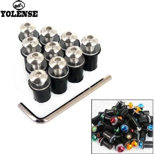 For BMW F650GS R1200R LC K1200S F800GS ADVENTURE 1200 GS G310GS Motorcycle Windshield Bolts Screw Nut Fastener Kit M5 5mm 10PCS