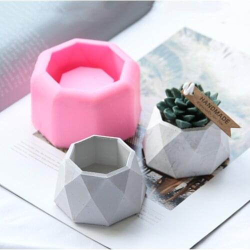 Succulent plant pots, silicone concrete molds, candlesticks, plaster molds, cement clay crafts ornaments