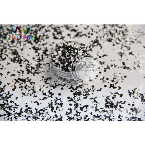 Halloween Glitter-4 mix Solvent Resistant colors bat hex shapes spangles for nail polish Art or other DIY decoration 1pack=50g