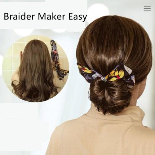 Fashion Hair Bands Women Summer Knotted Wire Headband Print Hairpin Braider Maker Easy To Use DIY Accessories Lazy Bun Makers